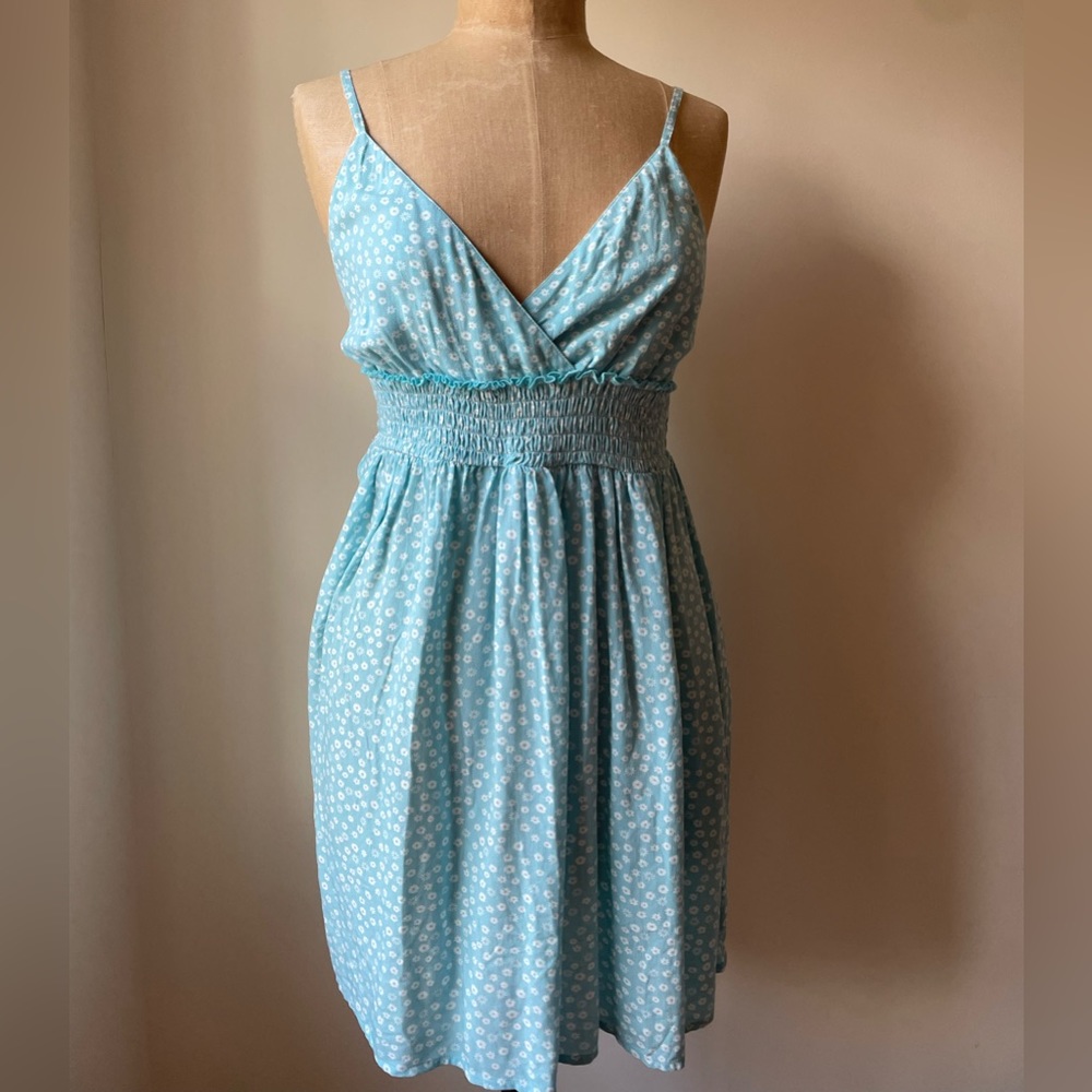 Blue floral dress